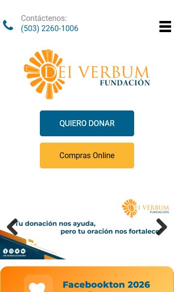 Sitio institucional de Fundación Dei Verbum